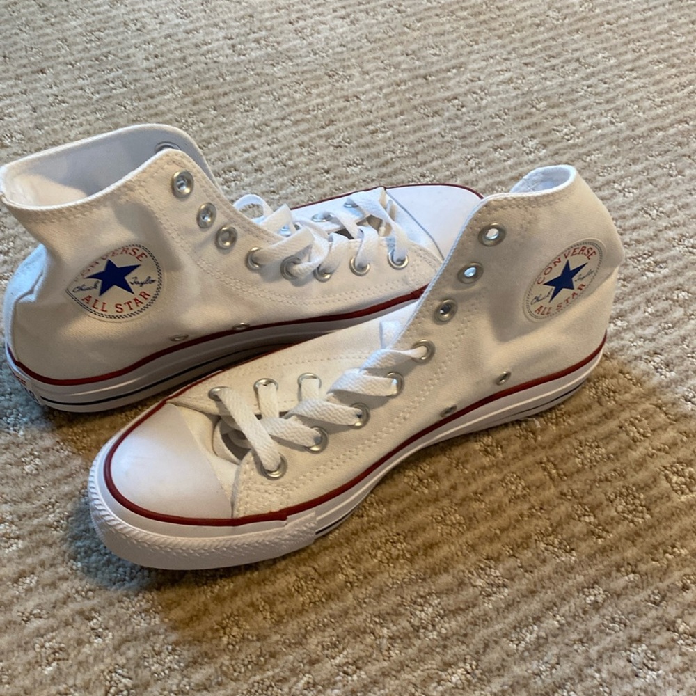 Brand new never worn white chucks
